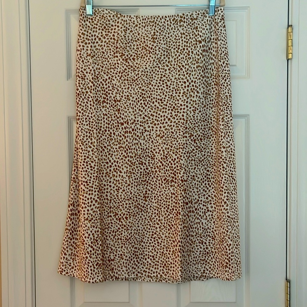 J Crew Factory Pull-on Animal Print Slip Skirt